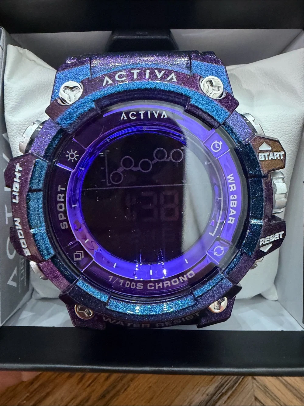 Invicta Activa Purple-Blue Iridescent Digital Sport Watch